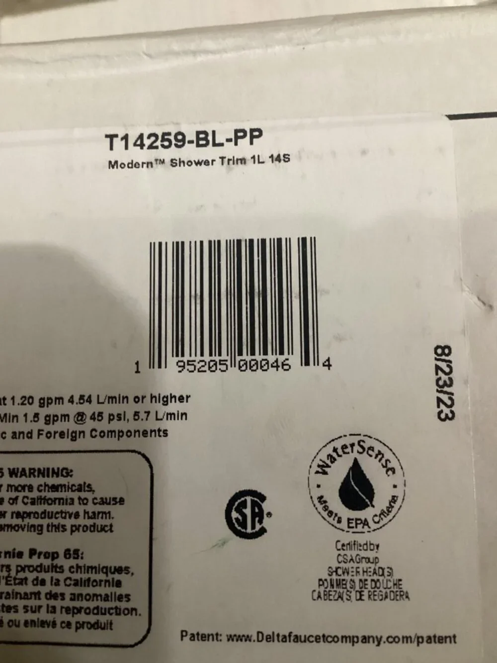 Delta Modern 14 Series Shower Faucet Set, Matte